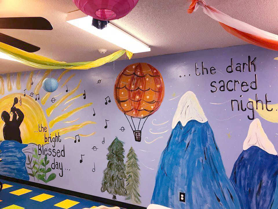 Wall art at Robin's Nest Learning Center in Marion, Illinois