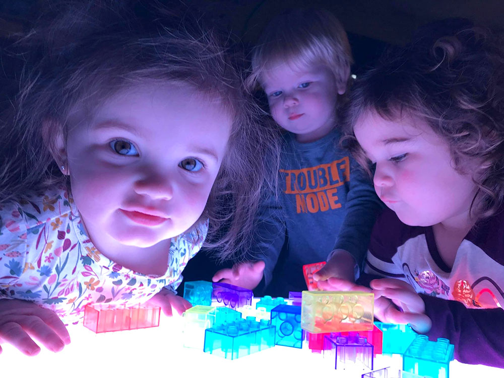 PreSchool - Kids playing with blocks at Robins Nest Learning Center