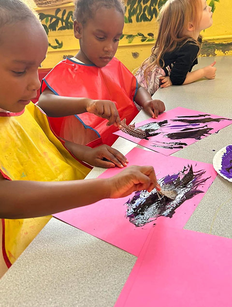 Pre-K Advanced - Kids learning numbers at Robins Nest Learning Center