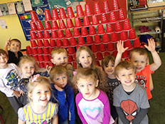 Pre-K Advanced - Kids and red solo cups